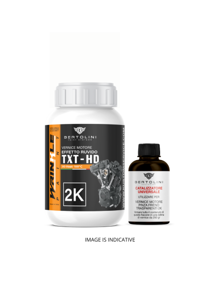 Mattschwarz Texturiert 2K Hochtemperatur-Motorlack Falteneffekt - 250GR