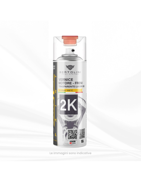 TRANSLUCENT GLOSS 2K SPRAY - Motor and Brake Caliper High Temperature Paint - 400ml