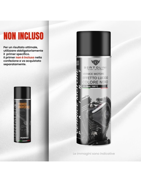 Glänzend Schwarz 1K Motorlack Spray Hochtemperatur - 400ml