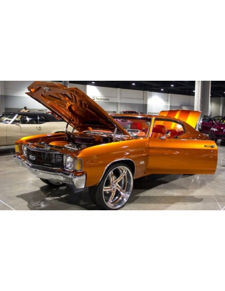 candy color tangerine over gold pearl base